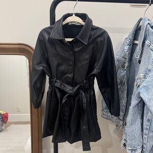 Zara kids belted leather dress